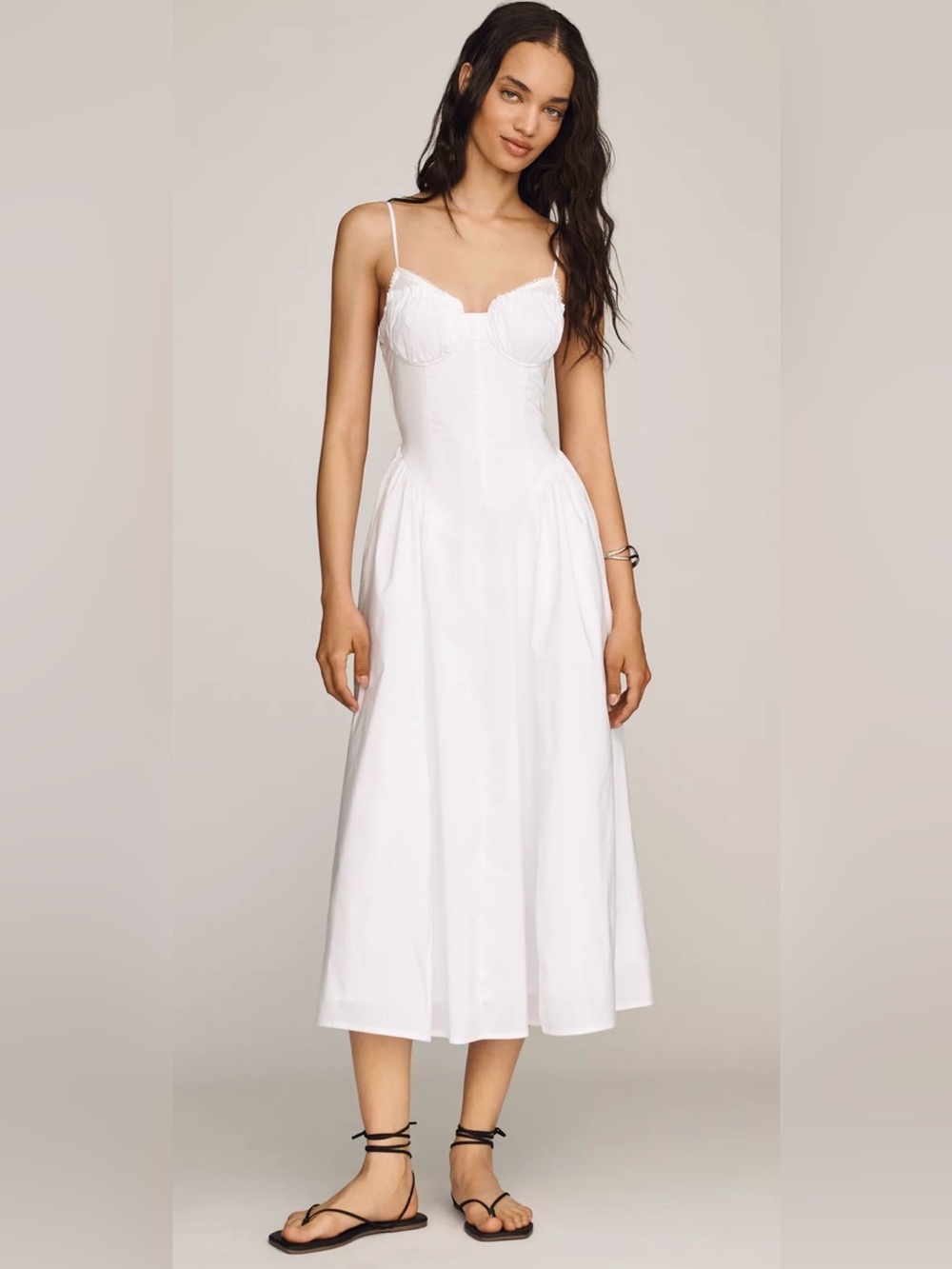 NWT NIA Alice white dress with camisole detail sz XS